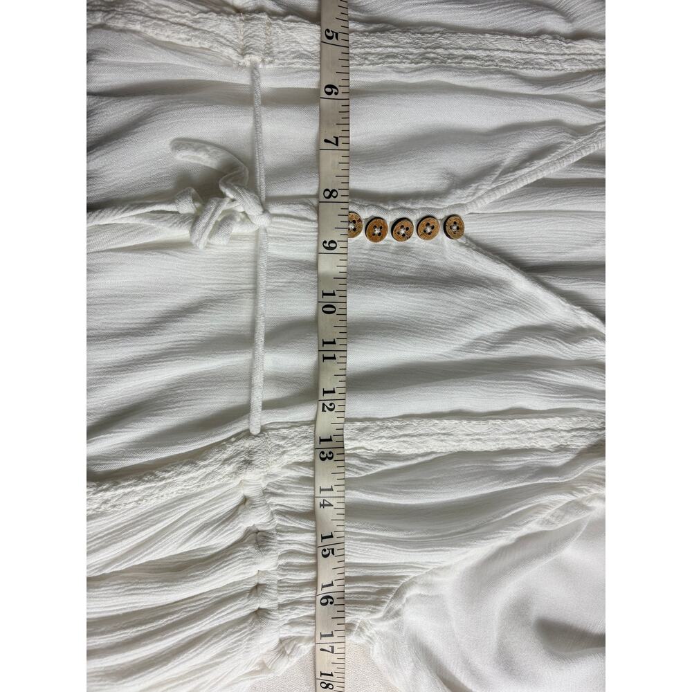 Free People Plenty of Love White Maxi Dress Oversized XS - Picture 11 of 13